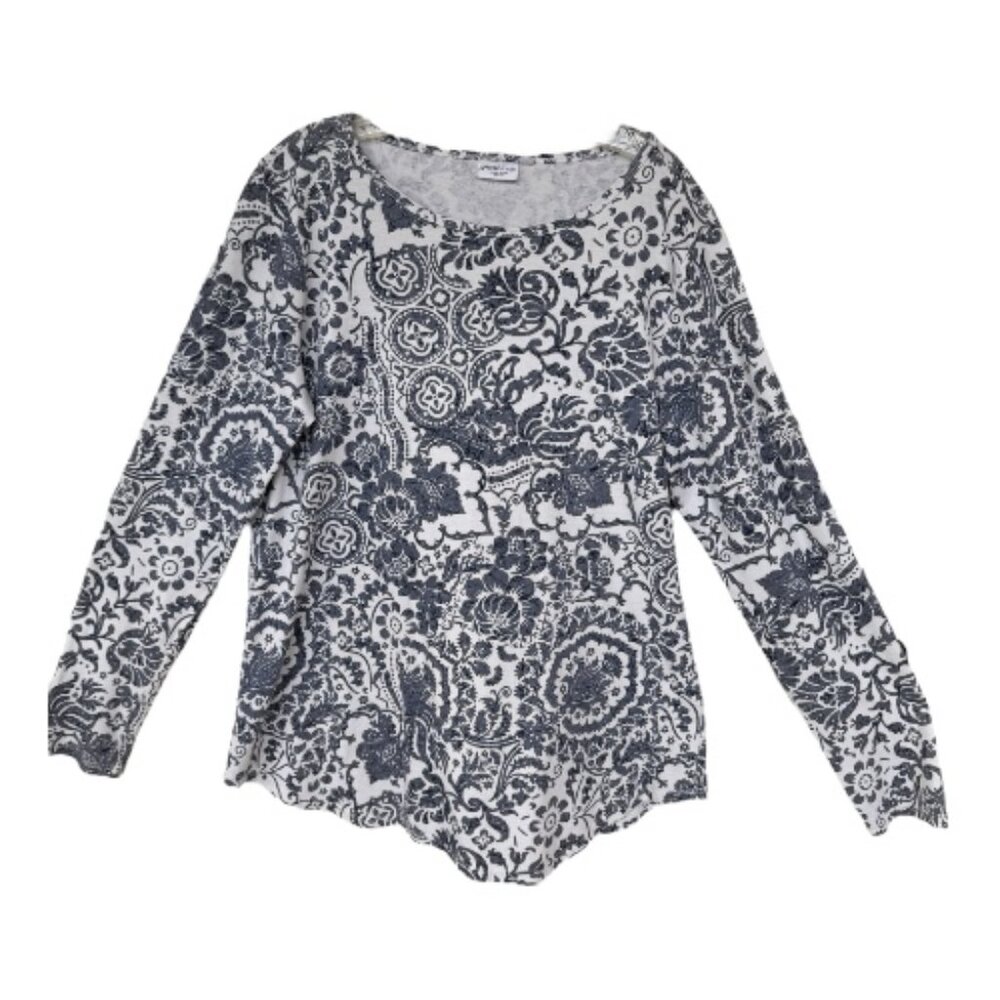 Prairie Cotton Long Sleeve Floral Tee